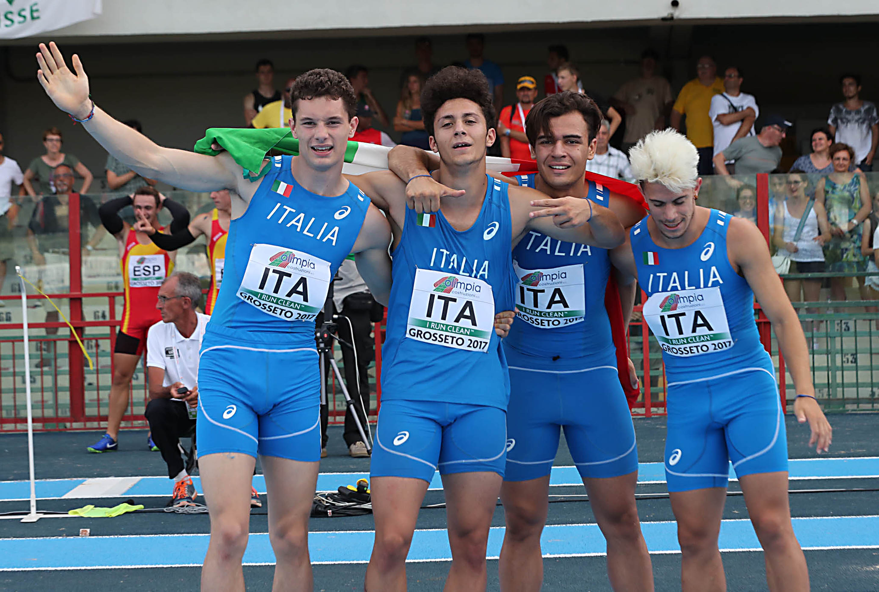 4x100 M Italia Europei U20 Grosseto2017