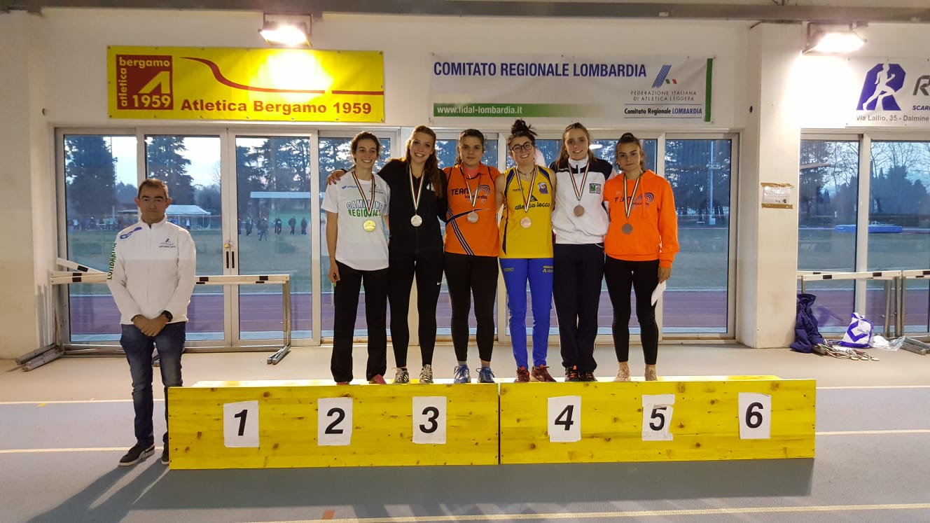 Podio Regionali indoor multiple 2019 pentathlon Juniores F